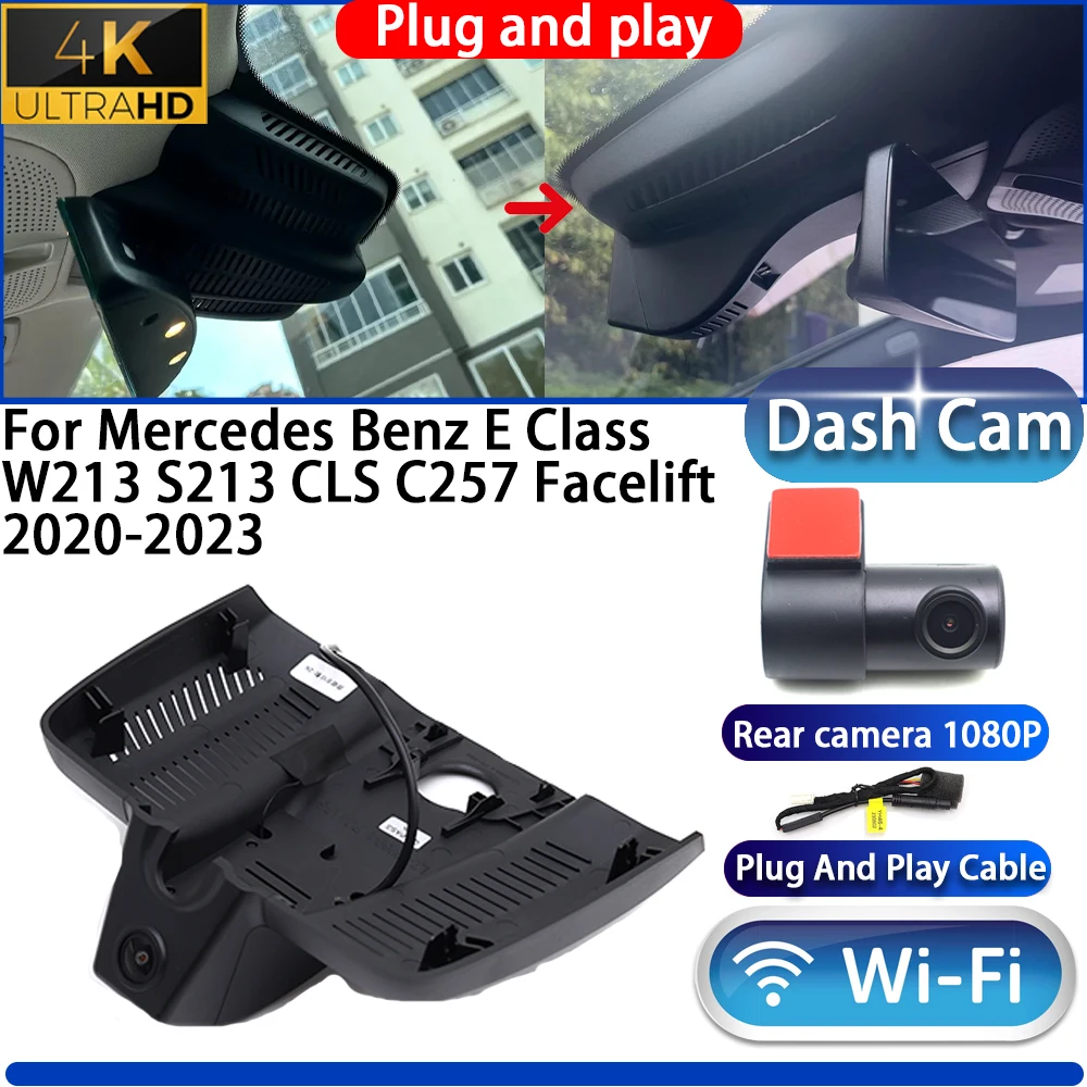 Für Mercedes Benz E-Klasse W213 S213 CLS C257 Facelift 2020-2023 Dashcam Kamera DVR 4K UHD Wifi Plug-and-Play Videorekorder Image