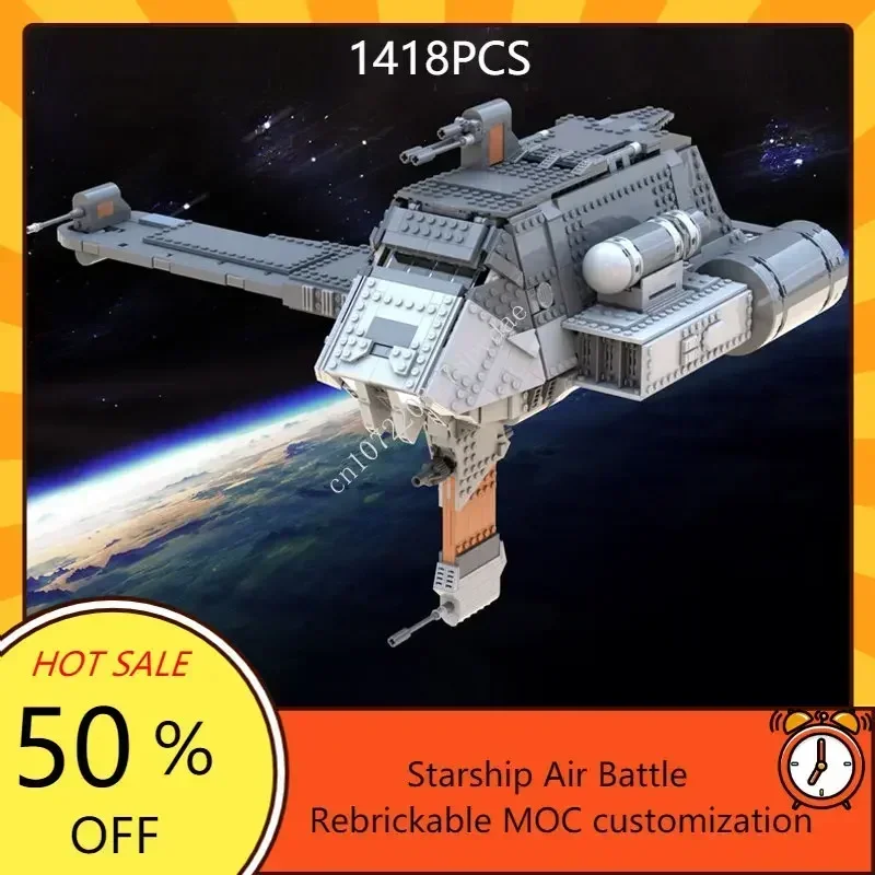 Anakin's Twilight Raumschiff Militär MOC Kampfmodell, individuelle Architektur, Urlaub, pädagogisches Montagespielzeug, Geschenk für Kinder ab 10 Jahren Image