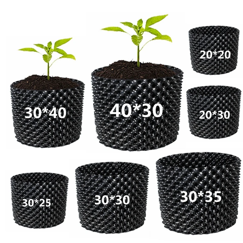 Verstärkter Kunststoff-Pflanzenwurzelkontrollbehälter, Baumpflanzgehege, Pflanztopf, Wurzel-Luftbeschneidungs- und Drainagebehälter für Bonsai Image