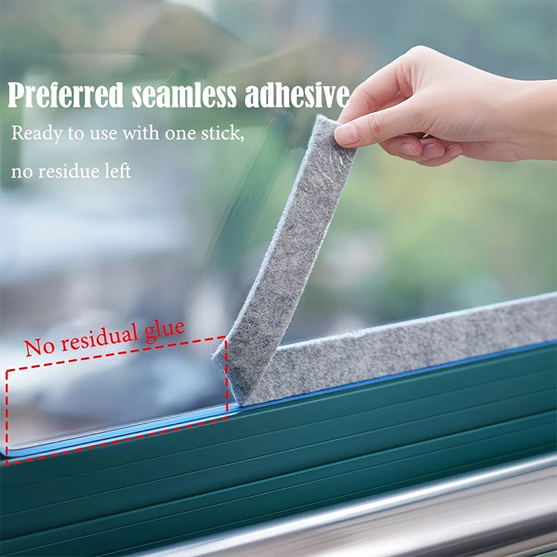Anti-Kondensations-Absorptionsstreifen für Fenster, selbstklebender, wiederverwendbarer Filzstreifen, Dichtungsstreifen für Türen und Fenster, feuchtigkeitsbeständig