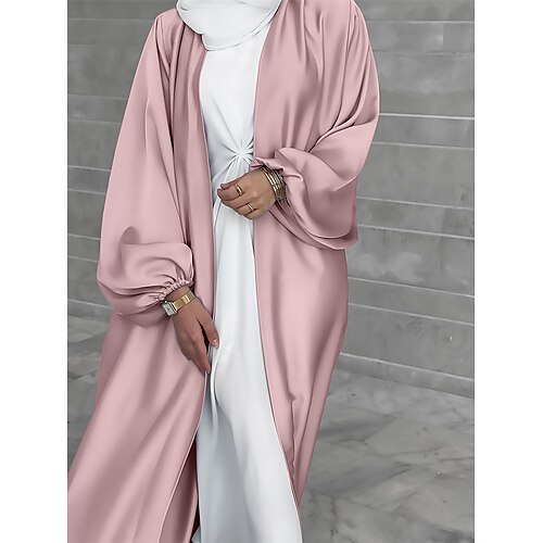 Per donna Abbigliamento da Casa Accappatoio Camicia da Notte Moda Casual Colore Puro Pigiama in raso di seta Patchwork Vestiti Quotidiano Casa Vacanza Manica Lunga Scollo a V Nero Champagne Giallo