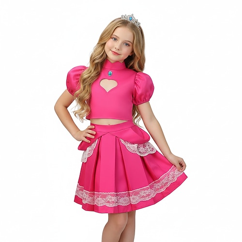 Principessa Anime Vestito Abiti Cosplay Costumi dei videogiochi Giornata universale dell'infanzia Mascherata Feste Anime Expo Vestito Per Ragazze Bambini