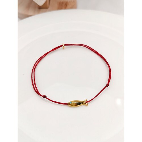 cavigliera da donna con ciondolo a forma di pesce in stile bohémien, materiale in lega, diverse opzioni di colore, perfetta per un abbigliamento casual e per lo stile da vacanza al mare