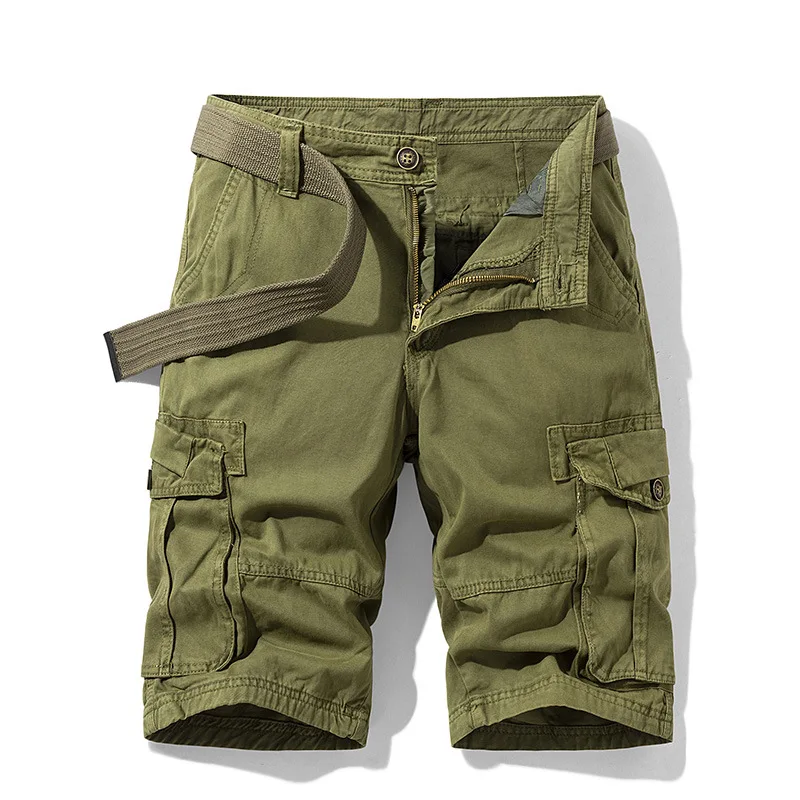 Neue Sommer Herren Streetwear Retro Cargo Shorts Hochwertige Baumwoll-Shorts mit Mehreren Taschen Lässige Arbeitsshorts Bequeme Hosen Größe 38