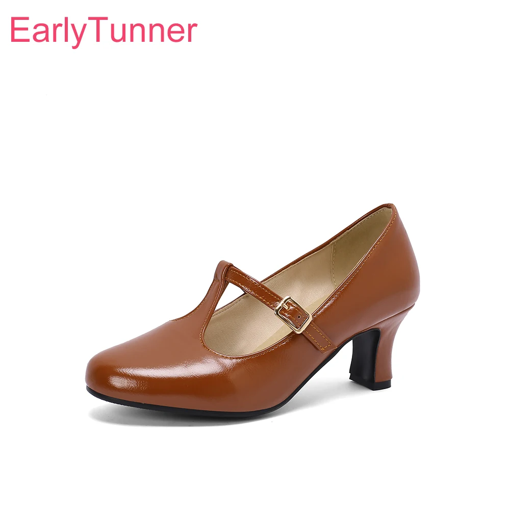 2025 herbst Neue Süße Braun Aprikose Frauen Hochzeit Pumpen Heiße Runde Kappe High Heels Dame Braut Schuhe Plus Große Größe 43 45 47