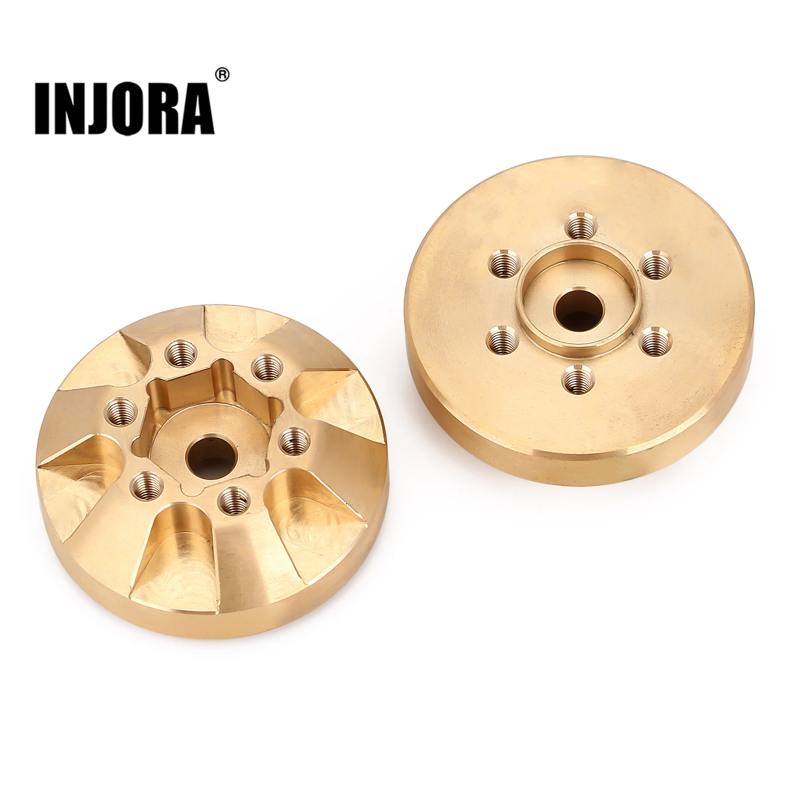 INJORA Schwere Messing 55 gr/teile 12mm Rad Sechskantnabe Fit 1,9 2,2 Felge für 1/10 RC Crawler Auto Axial SCX10 90046 TRX4 Image