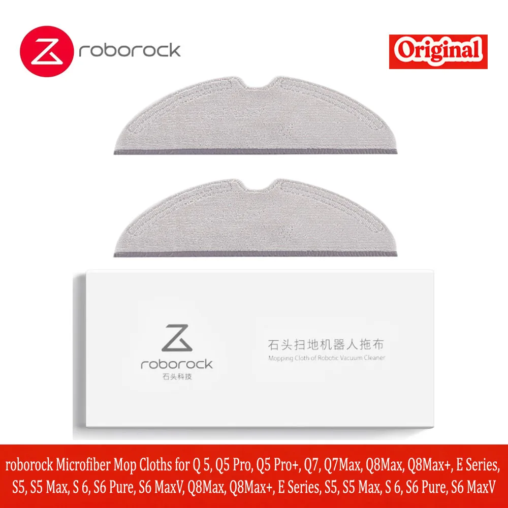 Roborock Mikrofaser-Wischmopps für Q5, Q5 Pro, Q5 Pro+, Q7, Q7Max, Q8Max, Q8Max+, E-Serie, S5, S5 Max, S6, S6 Pure, S6 MaxV Image