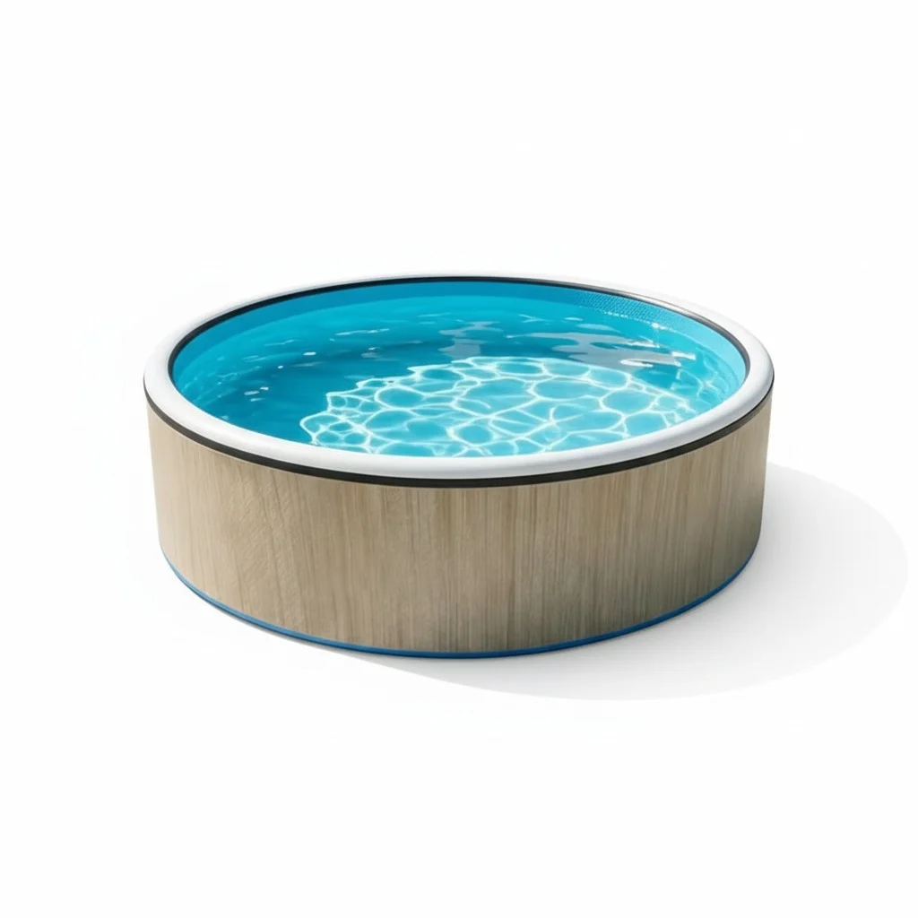 Aufblasbarer Swimmingpool, PVC Drop-Stitch-Gewebe DWF Tragbarer Pool, 10cm/15cm Dicker Aufstellpool für Kinder Eisbad Erholung Image