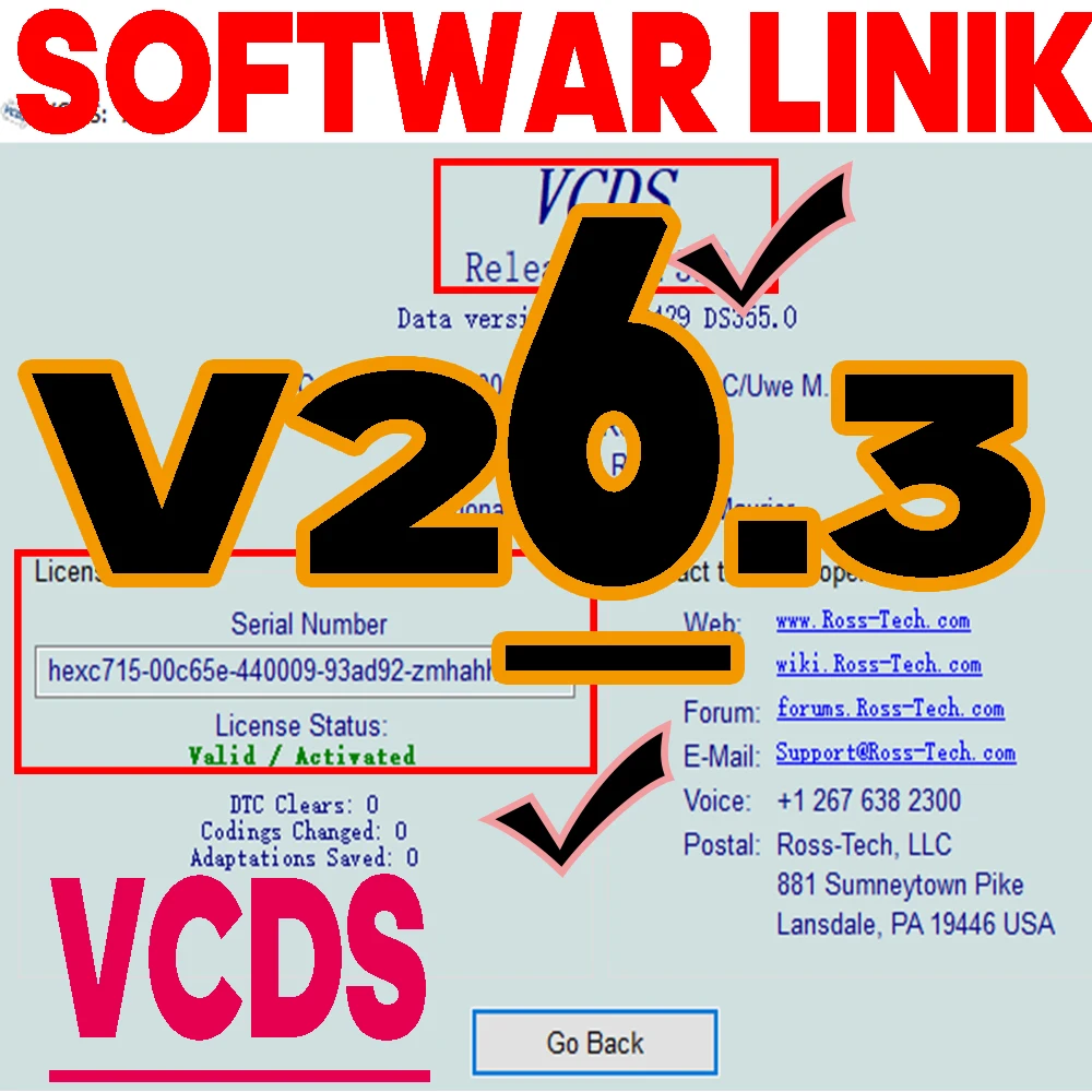 SOFTWARE-UPDATE VCDS 2026 VAG COM OBD2 Scanner VAG HEX V2 USB-Schnittstelle FÜR VW AUDI Skoda Seat Unbegrenzte VINs Mehrsprachiges TOOL Image