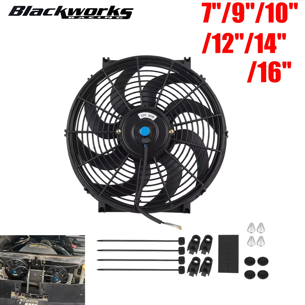 Universal 7/9/10/12/14/16 Zoll 12V 80W 2100RPM Auto Klimaanlage Lüfter Klinge Kühlen Montage Kit CF-1001 Image