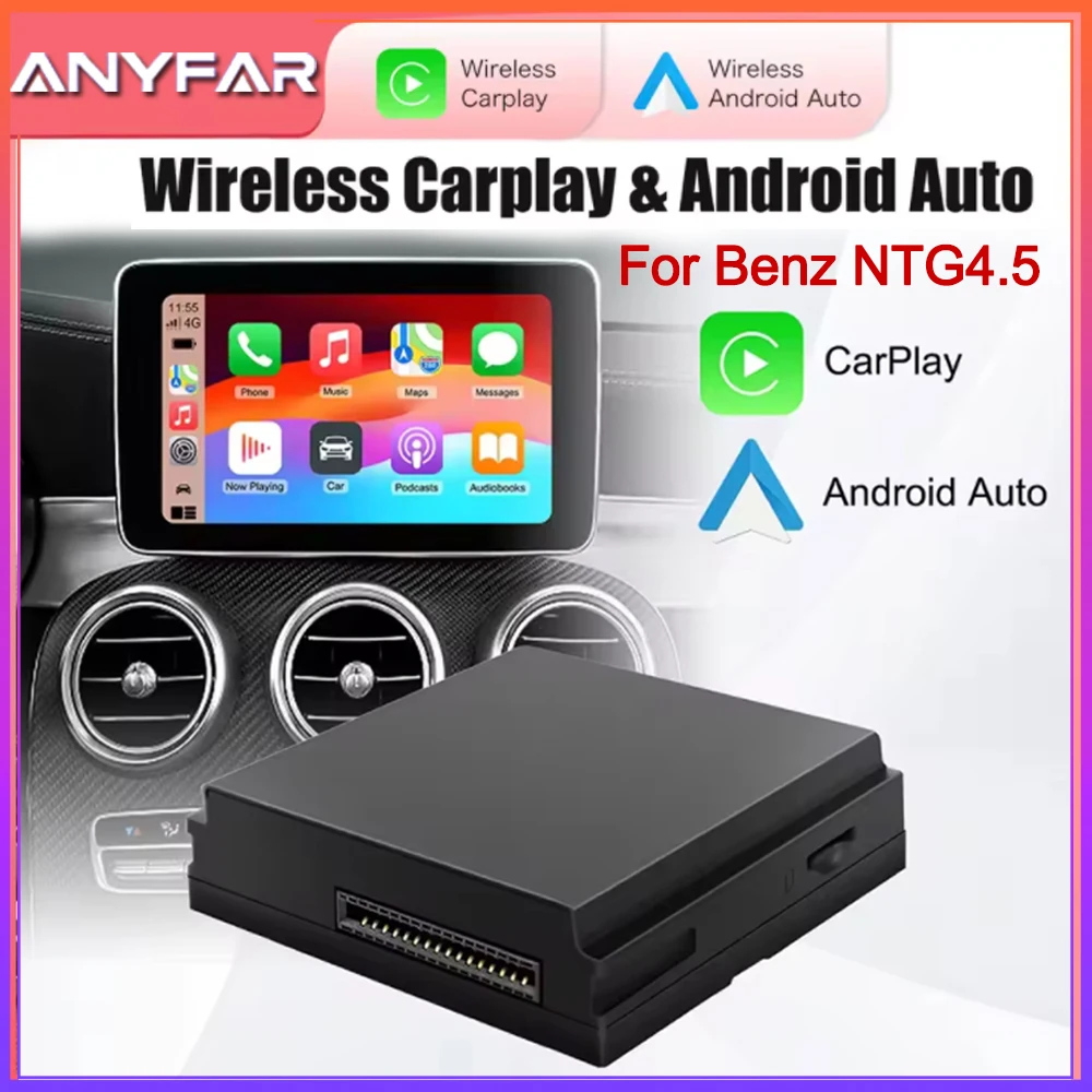 Kabelloses Carplay geeignet für Mercedes Benz A B C E CLA GLA GLK ML Sprinter NTG4.5 Becker Modul Android Auto Navigation Image