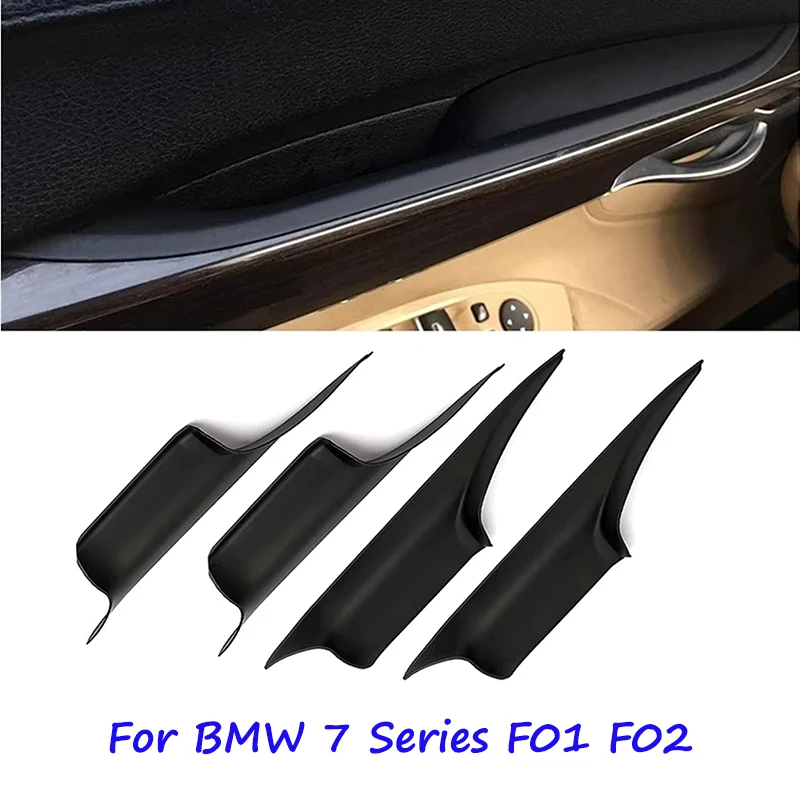 Linke/rechte Seite, schwarzer Carbon-Tür-Innengriff, innere Griff-Zugabdeckung, einfach für 2008–2015 BMW 7er F01 F02 Image