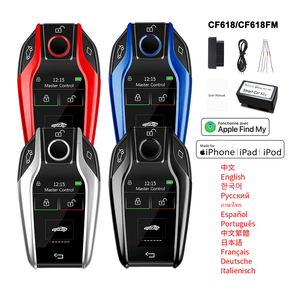 OBD CF618 Universal Modifizierter LCD Smart Key Für BMW Benz Audi Toyota Hyundai KIA Ford Honda GPS Apple Locator Komfortable Eintrag Image