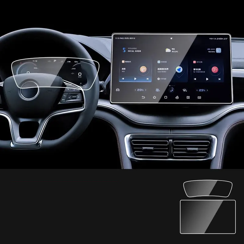 Displayschutzfolie aus gehärtetem Glas für BYD Seal U DM-i 2024, 15,6 Zoll, Auto-Infotainment-Radio, GPS-Navigation und Instrument