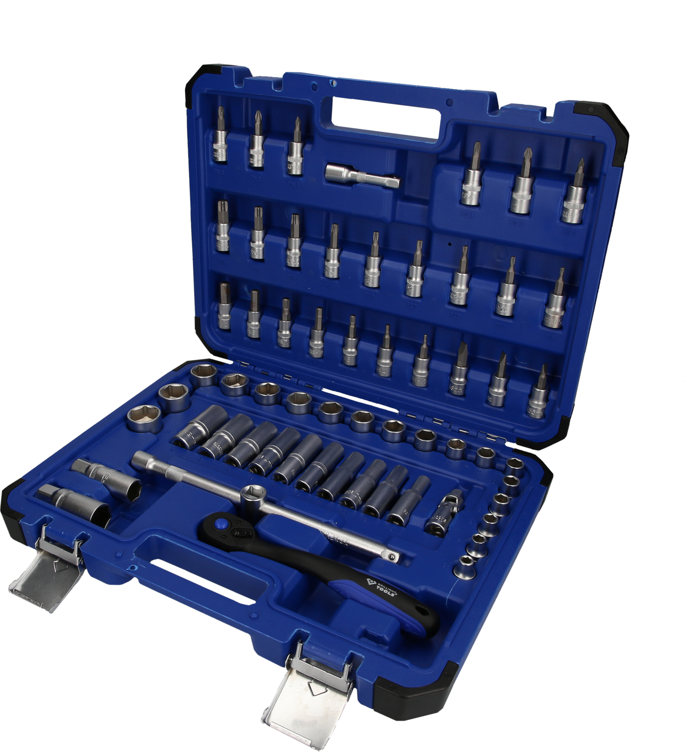 BRILLIANT TOOLS Steckschlüsselsatz 3/8 Steckschlüssel-Satz, 61-tlg. BT021061