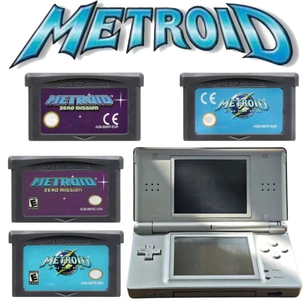 For GBA NDS Metroid Series GBA Game 32-bit Video Game Cartridge Console Card Fusion Zero Mission USA/EUR Classic Game Collection