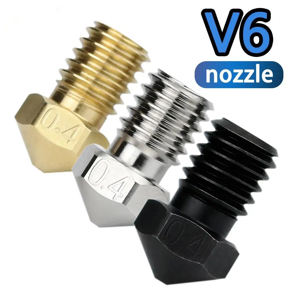 Hochwertige Hochtemperatur-E3d-v6 düse aus gehärtetem Stahl 1,75mm für 3D-Druckerdüsen v6 hotend voron 2,4 prusa i3 ender3 Image