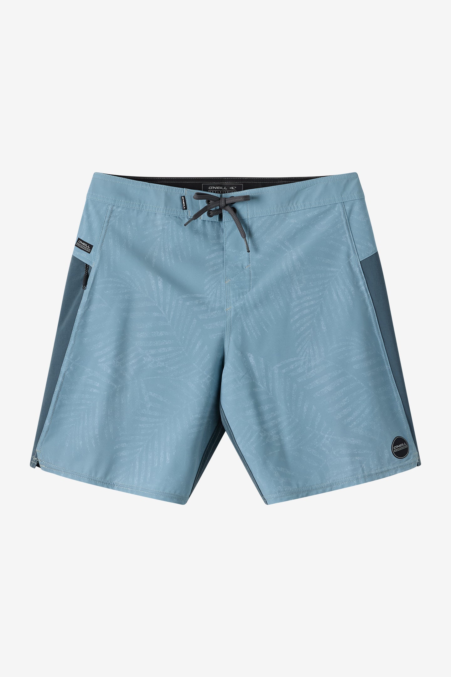 O'Neill Men's Hyperfreak Trvlr Tech Enduro 19"" Board Shorts in Lead, Size 40, Elastane/Nylon/Polyamide