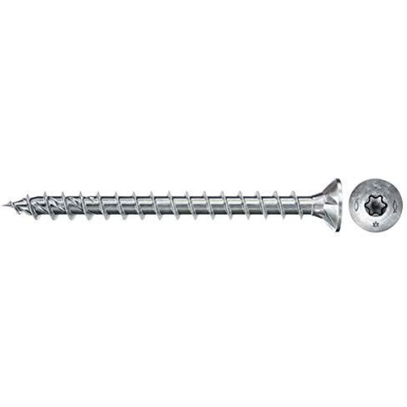 Fischer - Vite Per Legno Power-fast Ii, Filettatura Completa, Testa Svasata Tx20, Blu, Zincata, 3,5 X 35 Mm, 300 Pezzi, Vite Professionale Per Legno Con Omologazione Eta, Per Quasi Tutte Le Applicazioni