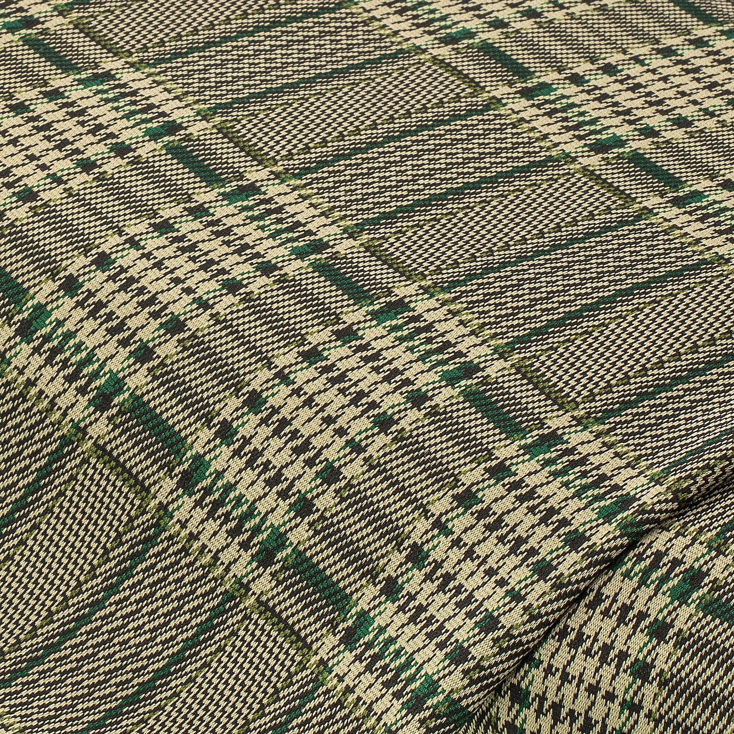 Tissu jersey romanite "carreaux", vert/coloré