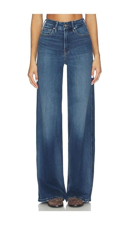 Soft Tech Good Skate Wide Leg Jeans - Blue - GOOD AMERICAN Jeans