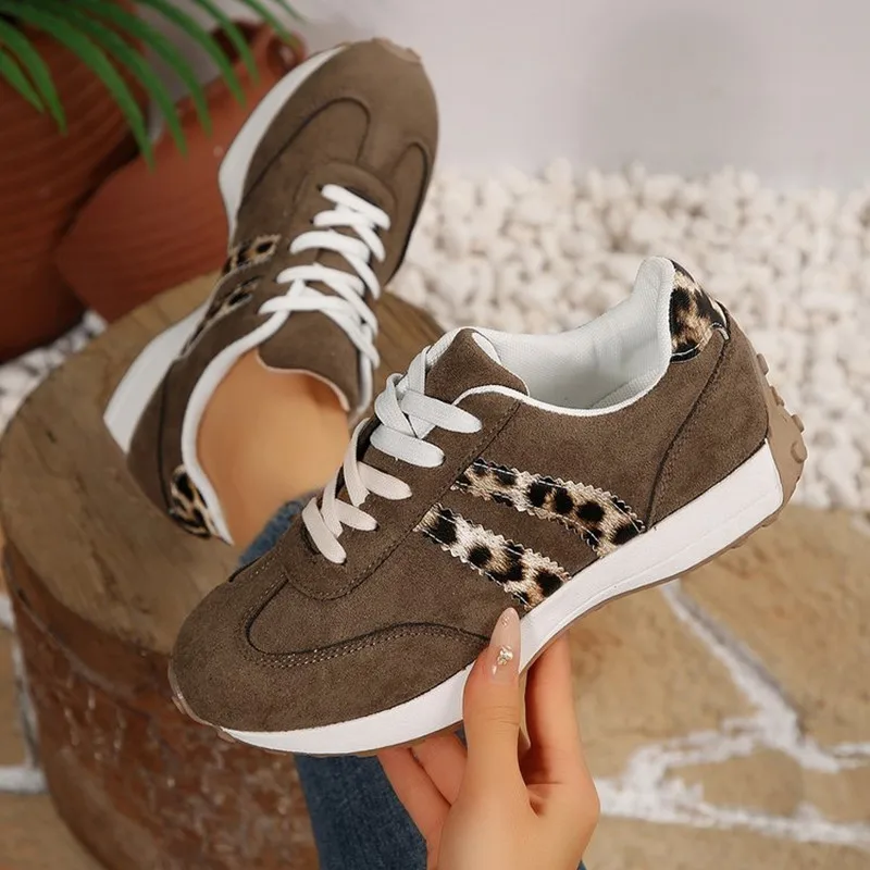 Nuovo stile alla moda elegante scarpe casual stringate donna primavera/autunno punta tonda suola spessa antiscivolo scarpe sportive comode