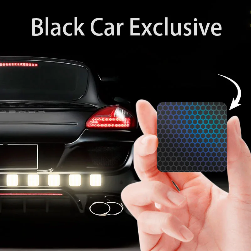 autocollant voiture stickers voiture car accessories Autocollant noir bandes réfléchissantes, marque de sécurité adhésive, bande d