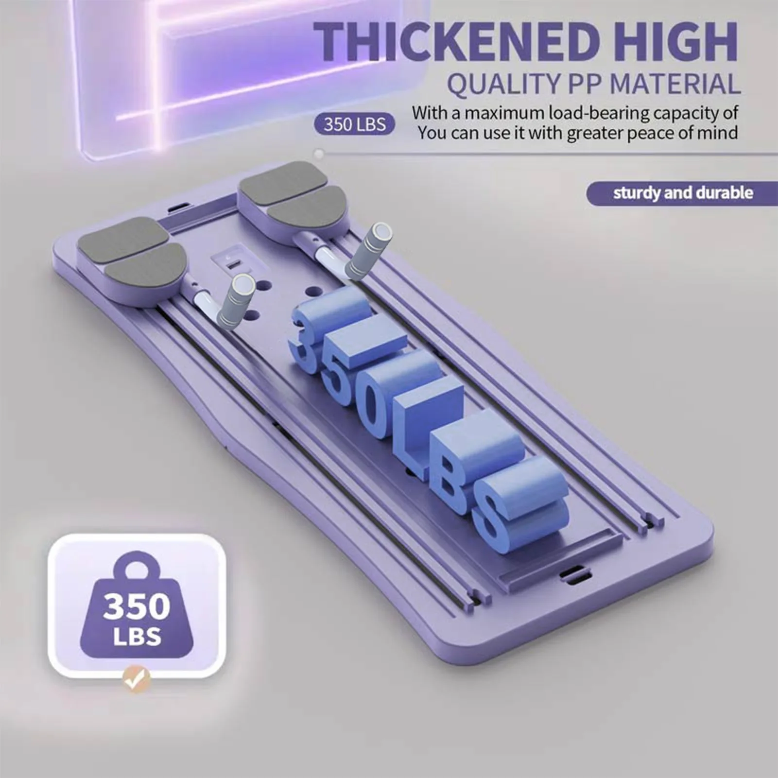 At Home Pilates Board Foldable 4-in-1 Exercise Ab Wheel Roller Exercise Equipment for Home Gym Workout Fitness Core Trainer