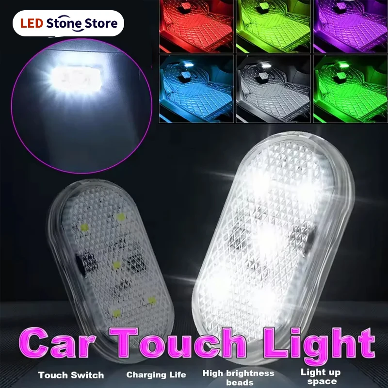 Touch Sensor USB LED Interior light LED Lamp Car Ceiling Lamp Reading Light Car Decorations Roof Interior Lighting