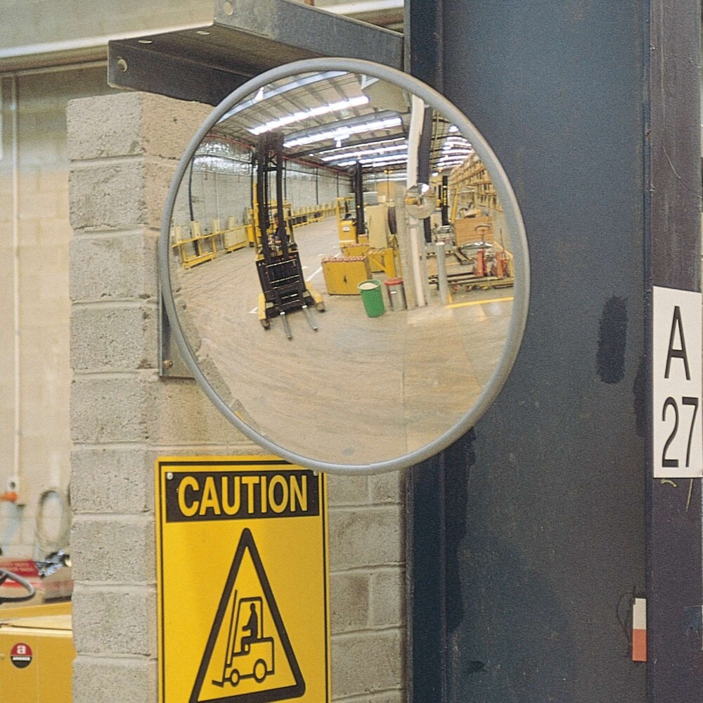 PROREGAL Industriespiegel aus hochwertigem Acrylglas mit Wandhalterung | Spiegel-Ø 40cm | Beobachtungsabstand 3m | Weitwinkelwirkung Image