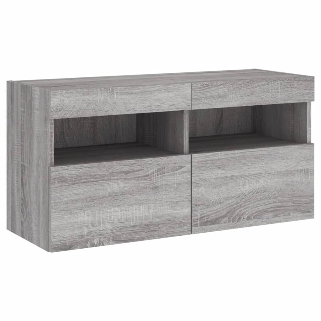 Helloshop26 - Multimedia-TV-Möbel TV-Regal Sideboard TV-Schrank Wohnwand für Esszimmer Wohnzimmer Schlafzimmer mit Sonoma 02_0028057 Image