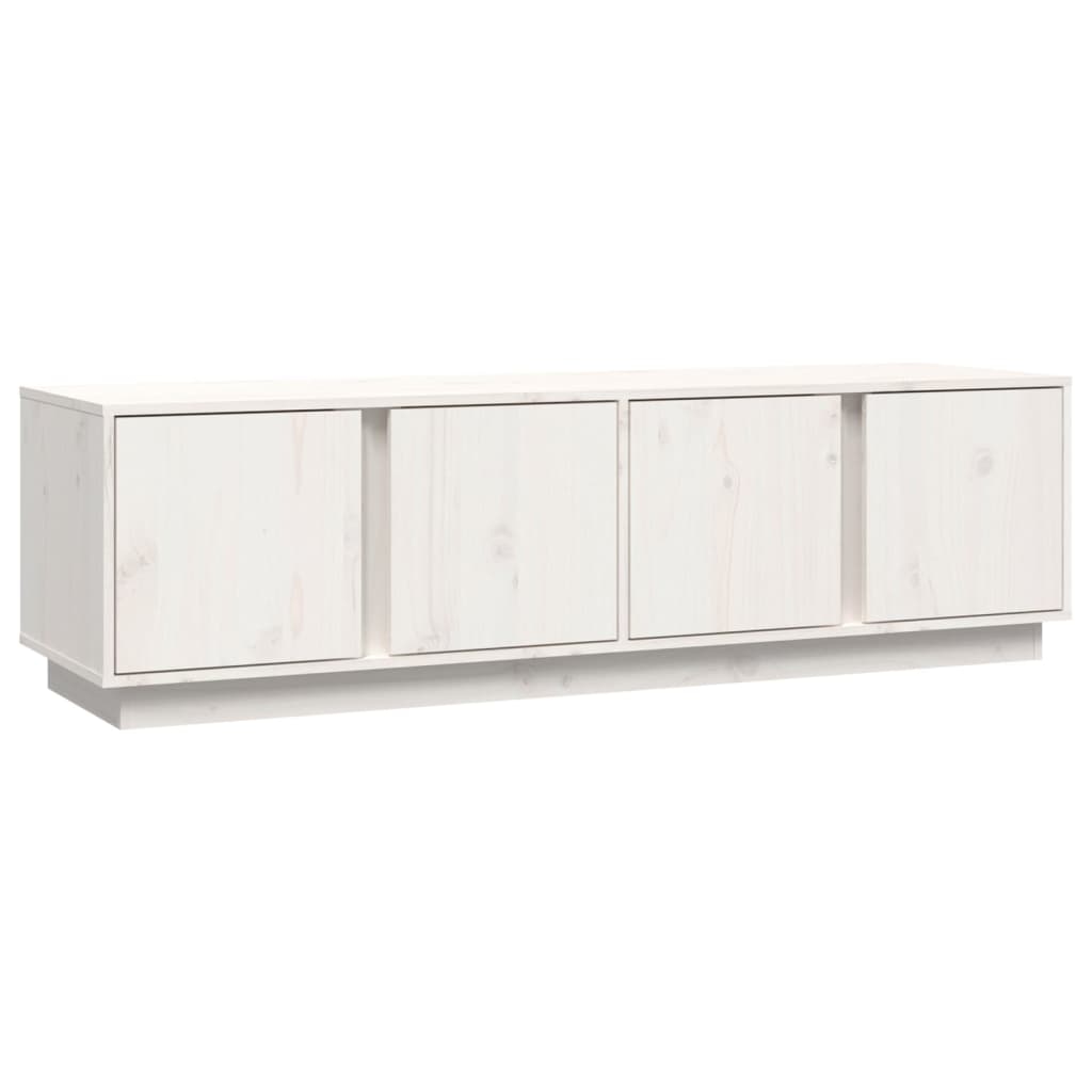 Helloshop26 - Multimedia-TV-Ständer TV-Regal TV-Schrank Esszimmer Wohnzimmer Schlafzimmer 140 x 40 x 40 cm Kiefernholz massiv weiß 02_0025934 Image