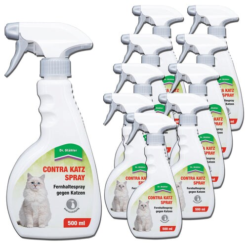 Contra Katzen-Fernhaltespray: Zuverlässiger Katzenschutz für Haus und Garten: 10 x 500 ml