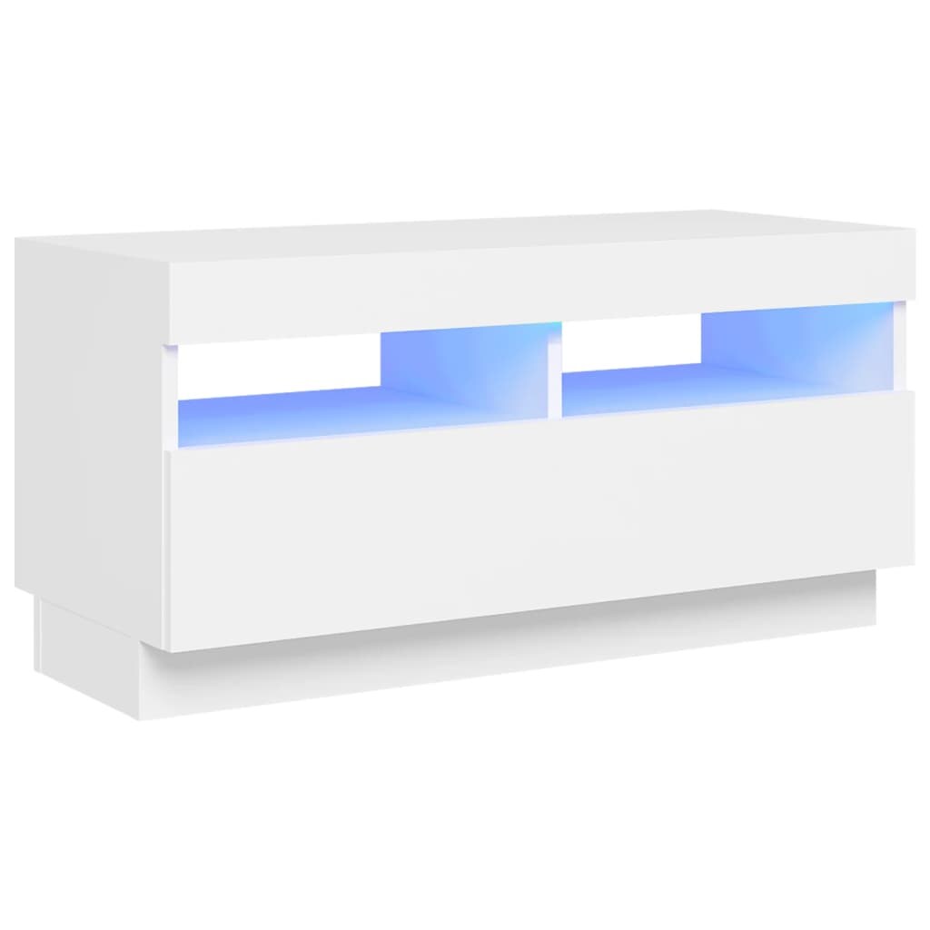 Helloshop26 - Multimedia-TV-Ständer TV-Regal Sideboard TV-Schrank für Esszimmer Wohnzimmer Schlafzimmer mit LED-Beleuchtung 80 x 35 02_0026617 Image