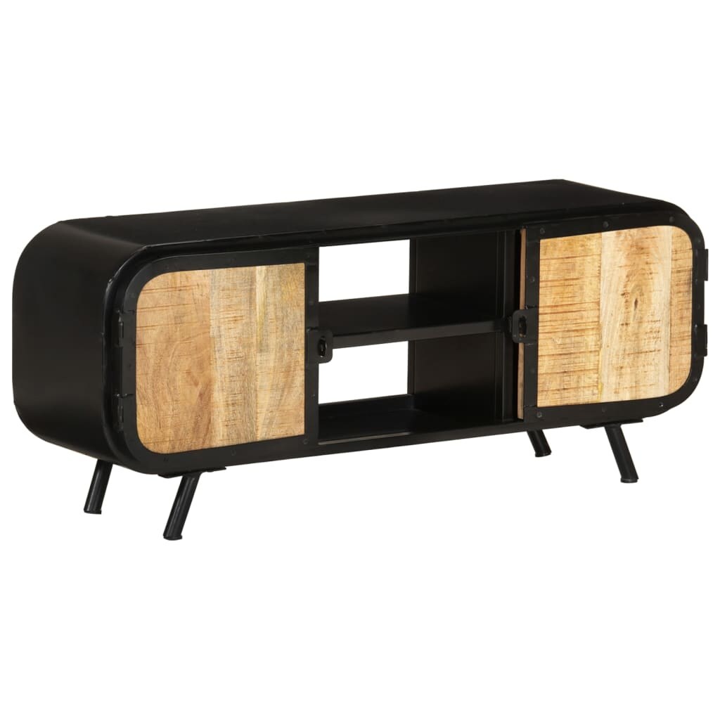 Helloshop26 - Multimedia-TV-Ständer TV-Regal TV-Schrank Esszimmer Wohnzimmer Schlafzimmer 110 x 30 x 45 cm naturbraunes Mangoholz 02_0025742 Image
