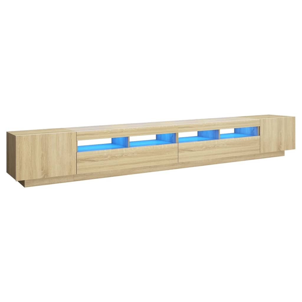 Helloshop26 - Multimedia-TV-Ständer TV-Regal Sideboard TV-Schrank Esszimmer Wohnzimmer Schlafzimmer mit LED-Beleuchtung 02_0026782 Image