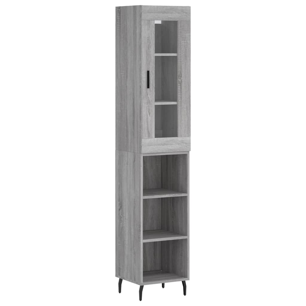 Helloshop26 - Buffet Sideboard Kommode Kleiderschrank Aufbewahrungsmöbel Organizer Küche Wohnzimmer Lounge hohe Sonoma-Eiche 34,5 x 02_0035213 Image