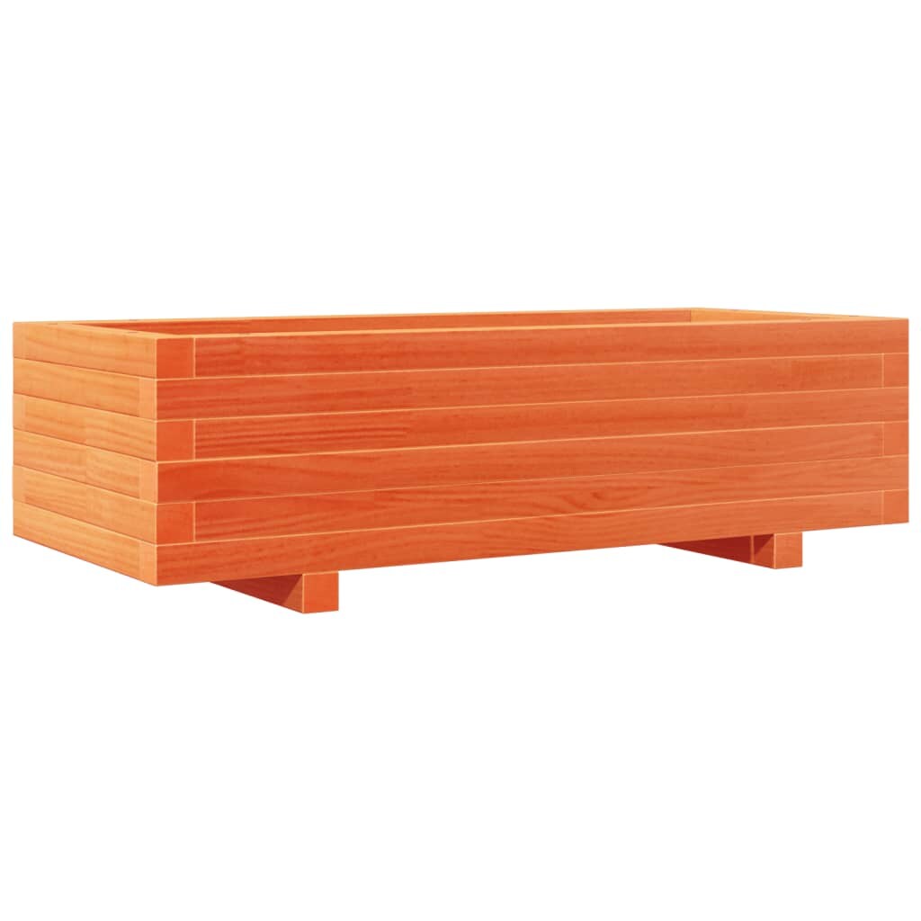 Helloshop26 - Hochbeet für Pflanzen Blumen Terrasse Garten gewachst 90 x 40 x 26,5 cm massives Kiefernholz braun 02_0038508 Image
