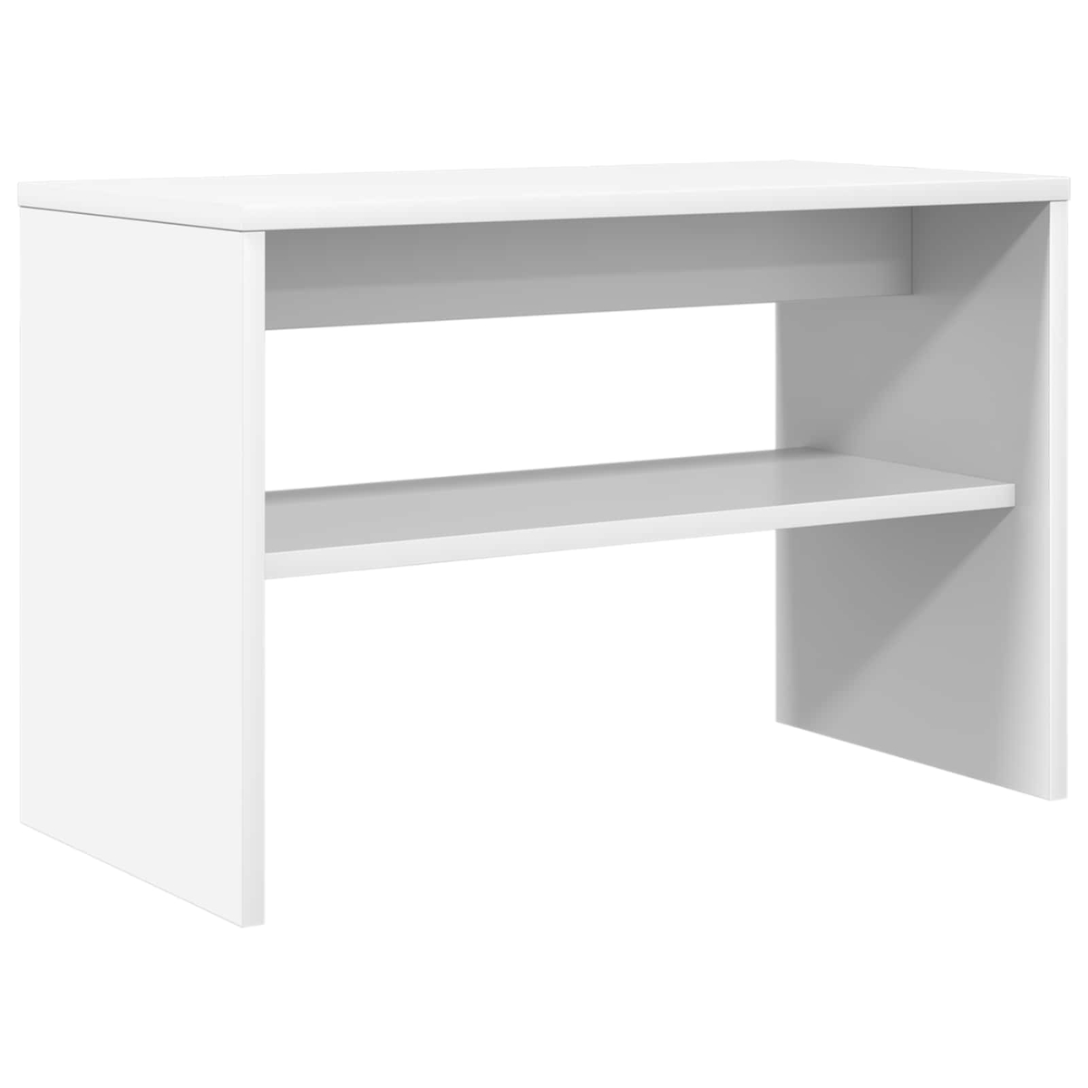 Helloshop26 - Moderner rechteckiger TV-Ständer mit Stauraum für das Wohnzimmer 60 x 30 x 40 cm weißes Holzwerkstoff 02_0058361 Image