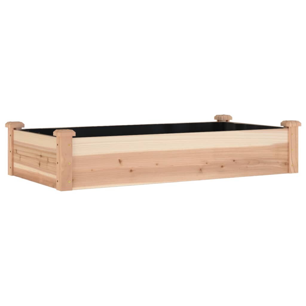 Helloshop26 - Hochbeet-Pflanzkasten für Pflanzen Blumen Terrasse Garten 120 x 60 x 25 cm massives Tannenholz braun 02_0039836 Image