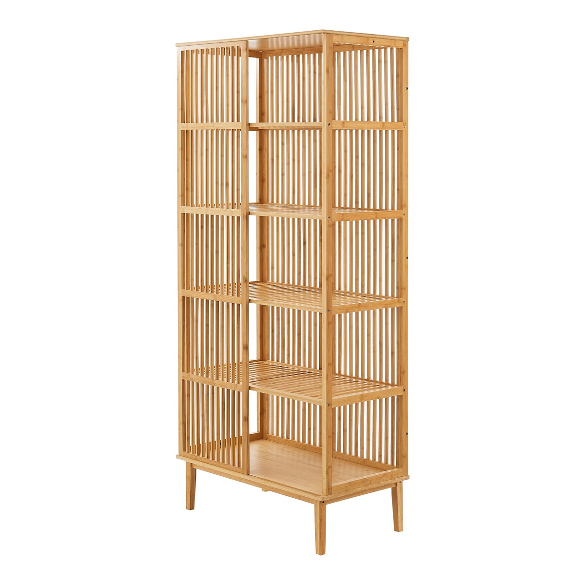 Helloshop26 - Freistehendes Bambusregal 185 x 80 x 45 cm natur 03_0006955 Image