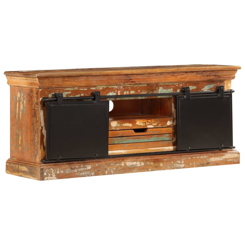 Helloshop26 - Praktischer Designer-TV-Ständer/Sideboard 110 cm massives Altholz 2502287 Image