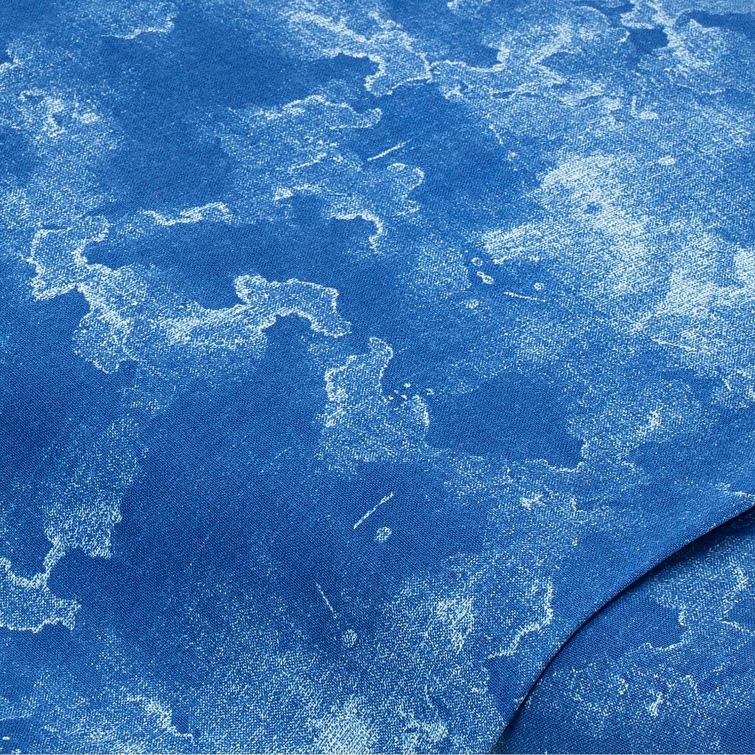 Baumwollstoff Batik Mona, dunkel-/hellblau Image