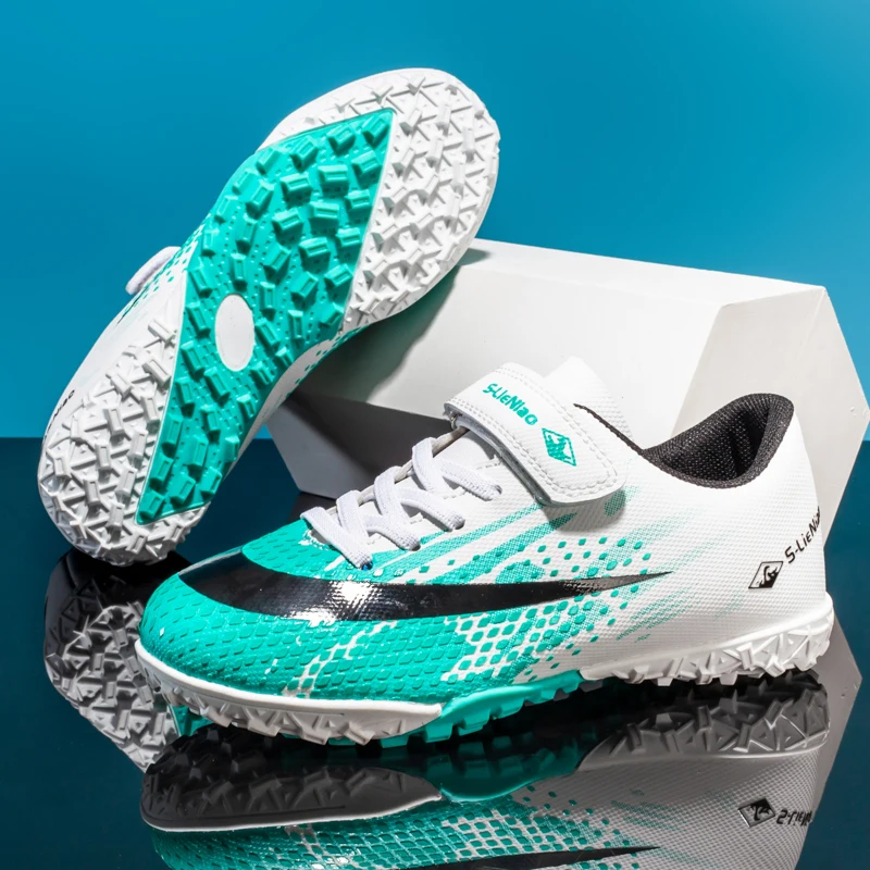 Neue Professionelle Fußballschuhe für Kinder, Ultraleichte Stollenschuhe, Rutschfeste Trainingsschuhe für Jungen, Fußballschuhe für Rasen und Kunstrasen, Dropshipping