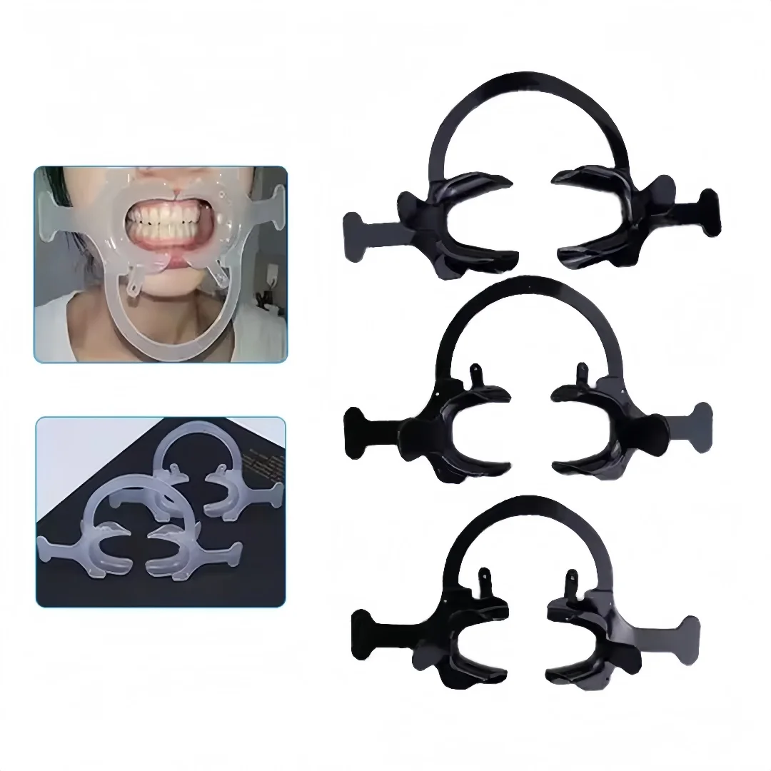 Dental C-Typ Wangenhalter mit Griff Intraoraler Mundöffner Kunststoff Mundknebel Expander Mundhöhlenhalter für die Zahnheilkunde Image