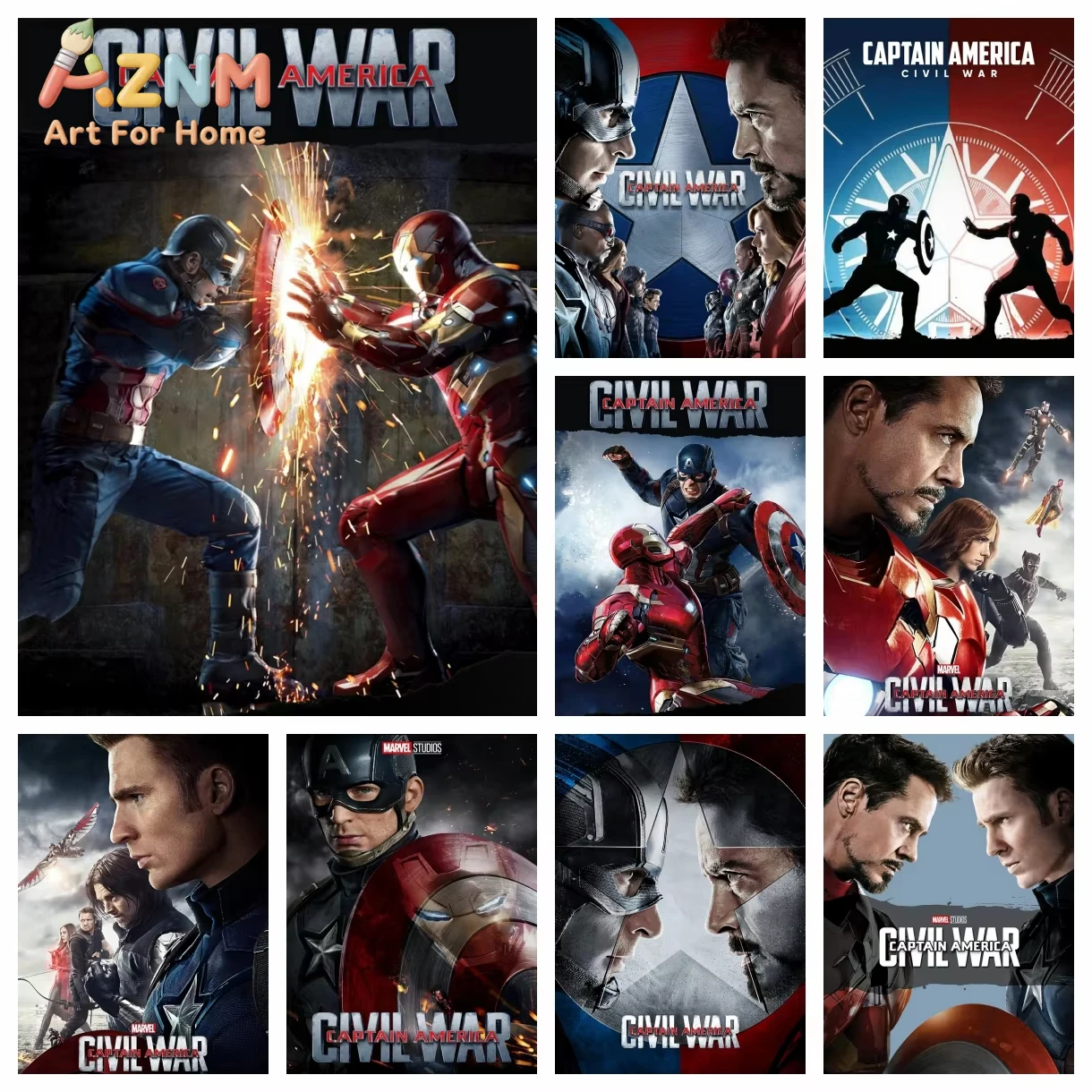 CAPTAIN AMERICA CIVIL WAR Heimdekoration Kindergeschenk Bastelset Image