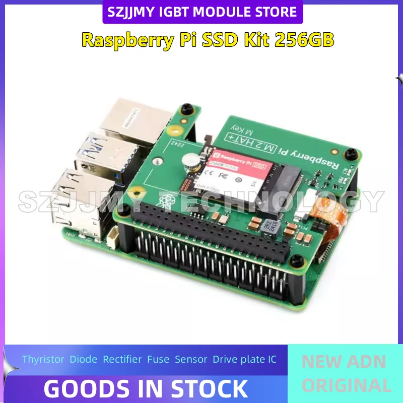 Raspberry Pi Pi5 Original 256 GB NVMe High Speed Solid State Drive Kit M.2 SSD Kit HAT+ NEUES ORIGINAL AUF LAGER Image