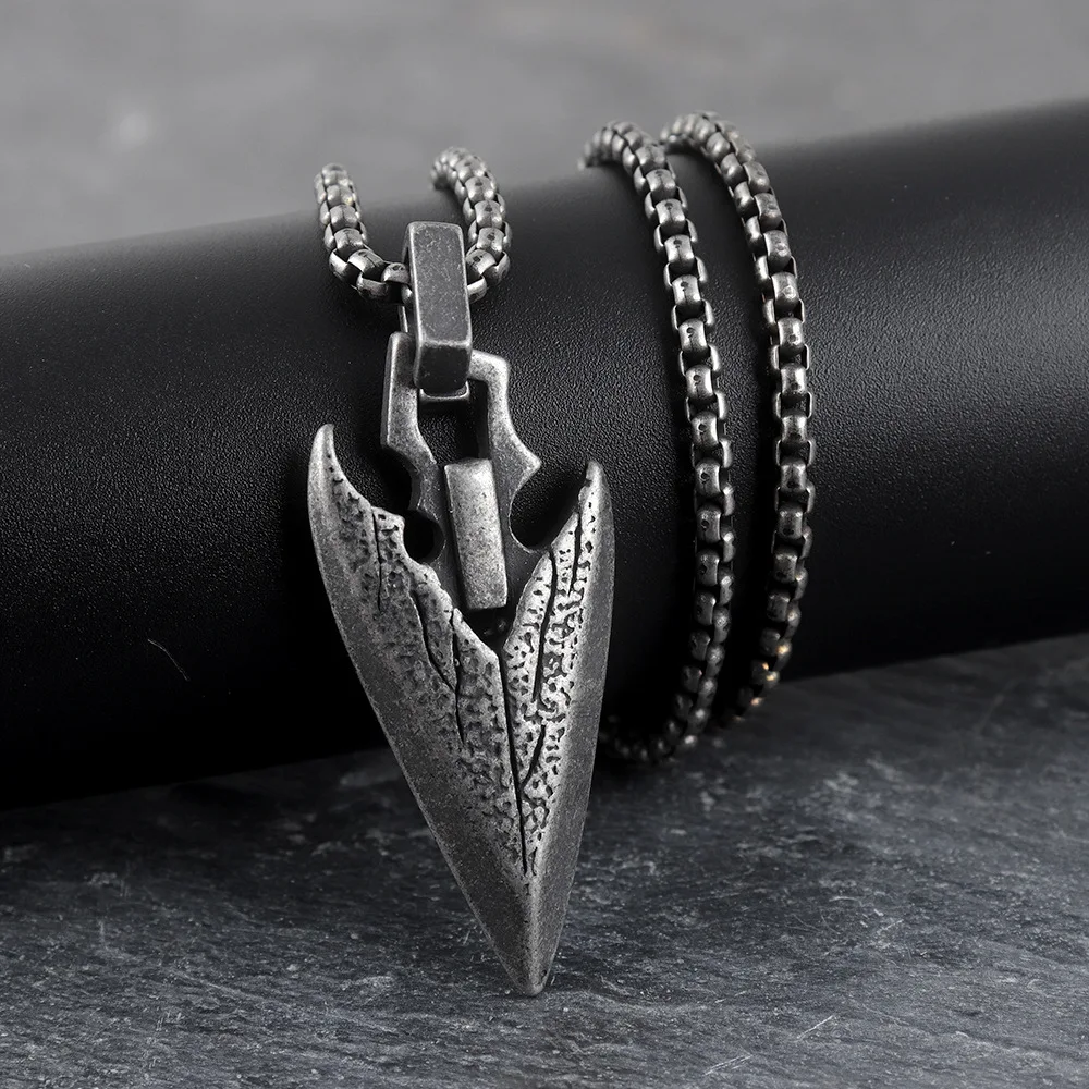 Vintage Viking Speer Anhänger Halskette Männer Frauen Hip Hop Rock Silber Farbe Hals Zubehör Nordische Mythologie Stil Mode Schmuck