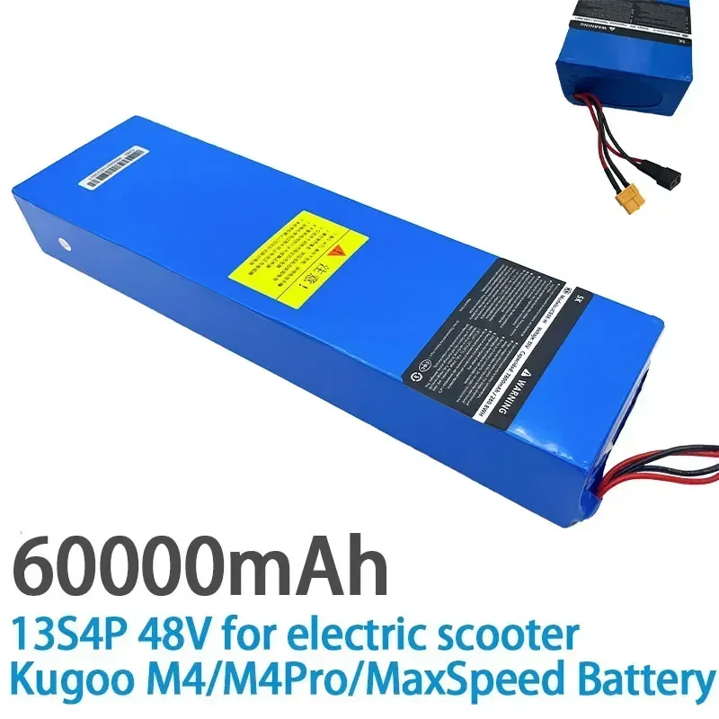 48V 60Ah 1000W 13S4P Lithium-Ionen-Akkupack für 54,6V CitycocoBMS Elektroroller Kompatibel mit 48V Lithium-Ionen-Akkupack Image