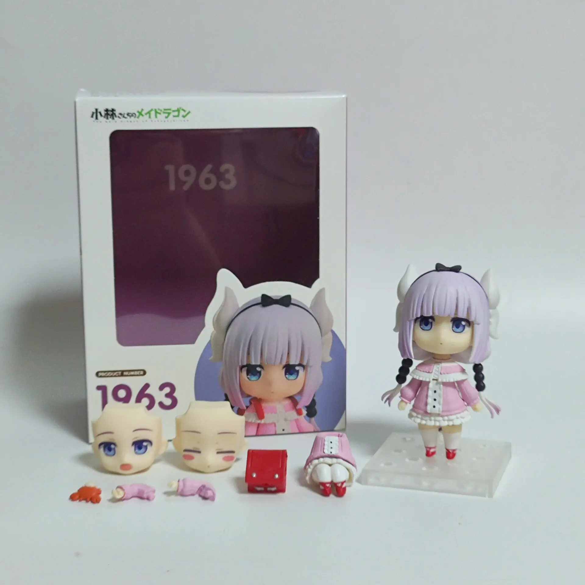 Anime Miss Kobayashi Dragon Maid Nendoroid 1963 Kanna Kamui Q-Version PVC-Actionfigur Sammelmodell Kawaii Puppe Überraschungsgeschenk Image